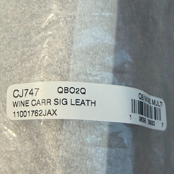 NWT Coach Wine Carrier In Signature Calf and Smooth Leather (Gunmetal/Wine) - Picture 3 of 9